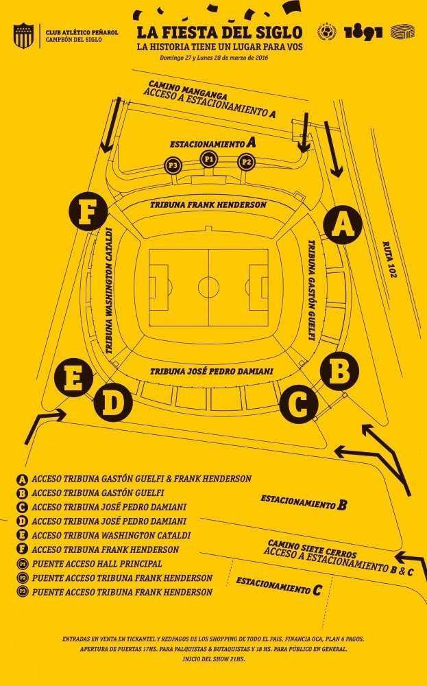 Peñarol presentó las vías de acceso al estadio “Campeón del Siglo”