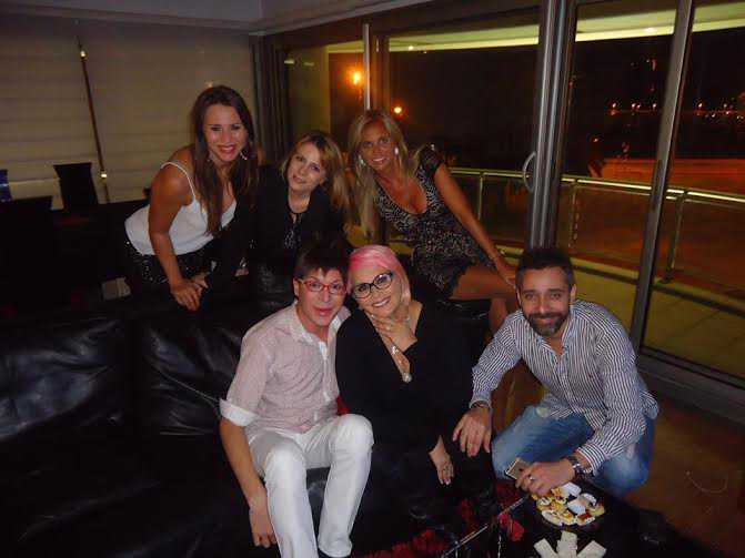 Carmen Barbieri festejó anoche su cumpleaños en Montevideo