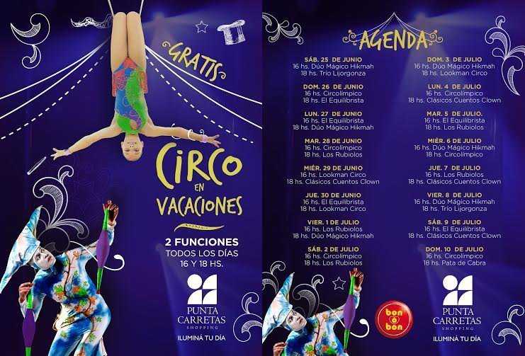 Circo en Punta Carretas Shopping para celebrar las vacaciones de invierno