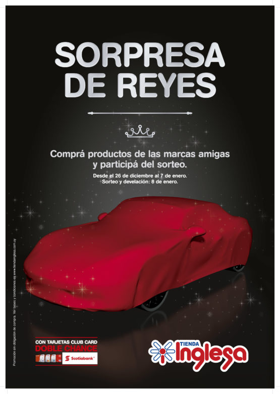 Los Reyes Magos premian a los clientes de Tienda Inglesa con un lujoso auto