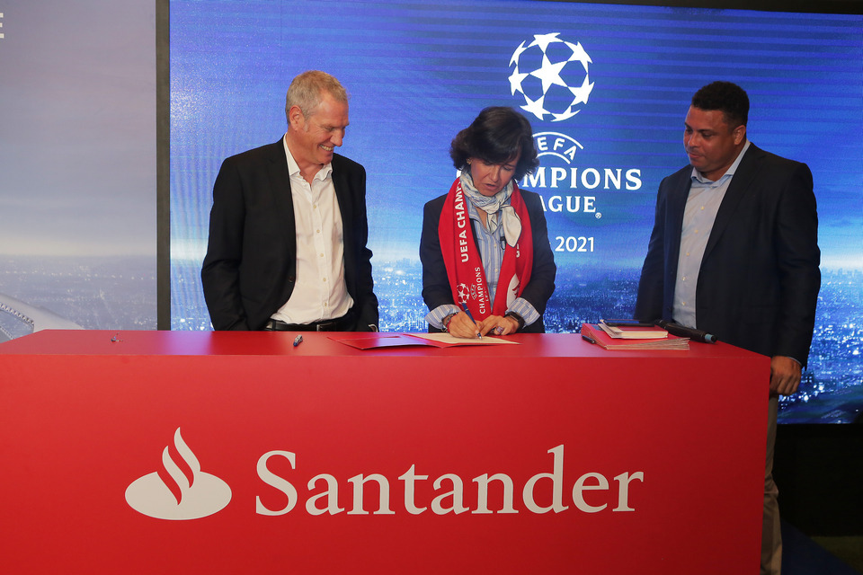 Santander será patrocinador de la UEFA Champions League desde la temporada 2018/2019
