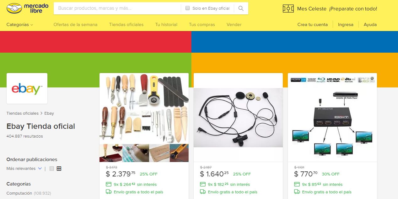 Mercado Libre lanza junto a eBay la Tienda Oficial de eBay en Uruguay
