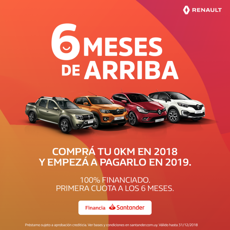 Renault, Nissan y Santander invitan a comprar un 0km y empezar a pagar seis meses después