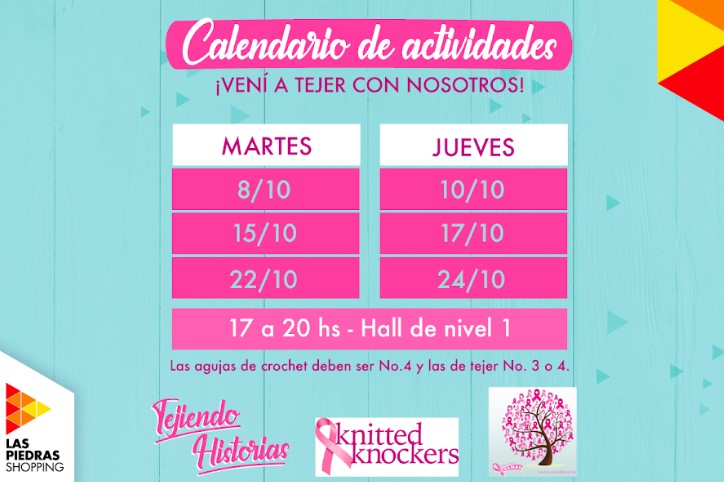 Las Piedras Shopping participa de “Tejiendo Historias”, una iniciativa por la lucha contra el cáncer de mama