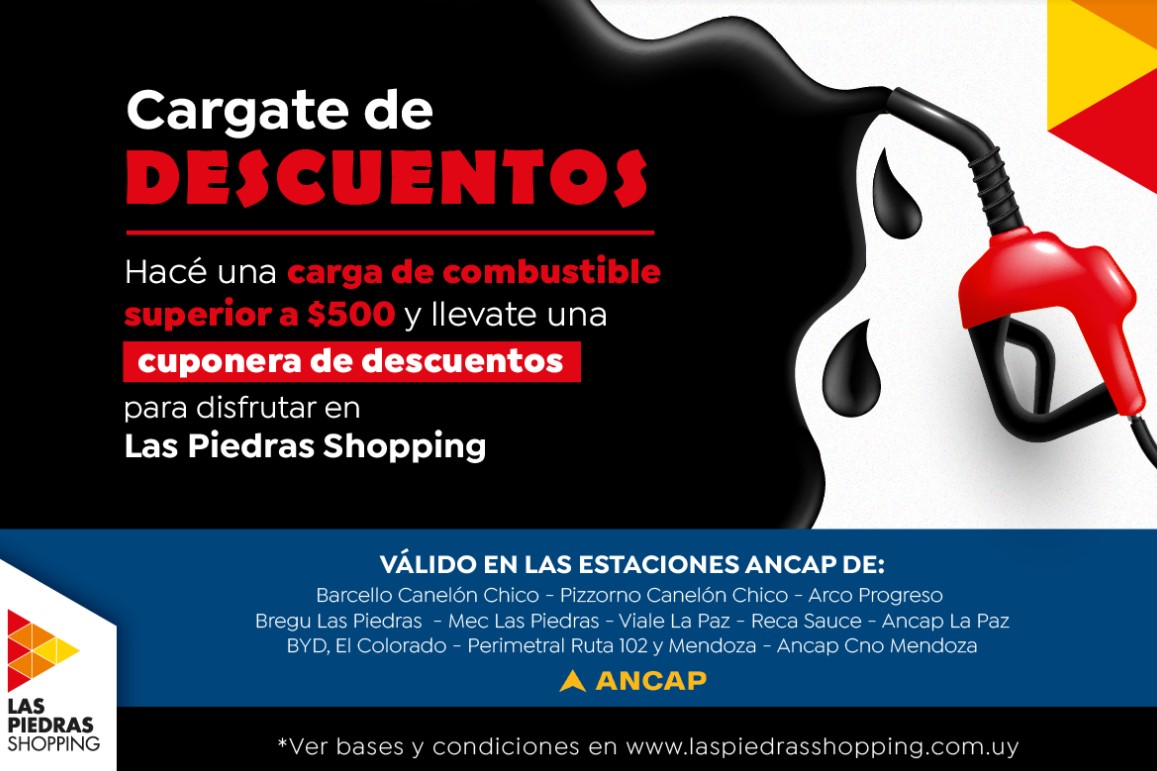 <strong>Las Piedras Shopping ofrece descuentos a quienes carguen combustible en estaciones de Ancap</strong>