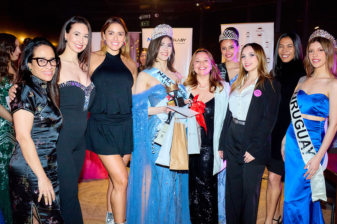 Sofía Rovira y Nicole Rodríguez brillaron en la gran noche de la 12ª edición de Miss NetUruguay